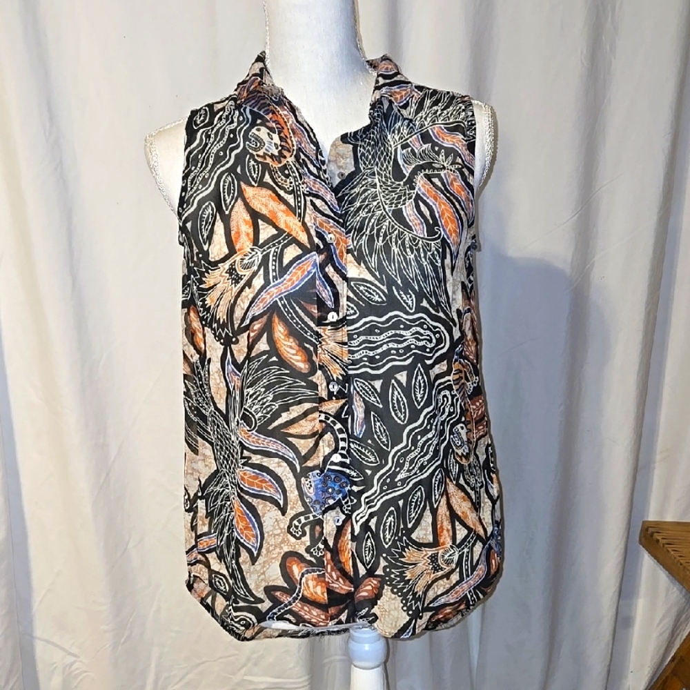 H&M Tribal Floral Sleeveless Women's Top